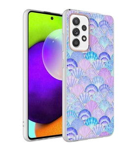 Galaxy A72 Kılıf Zore Bella Fosforlu Şık Tasarım Kılıf (Lila)