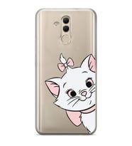 Huawei Mate 20 Lite Uyumlu Marie Kedicik Desenli Şeffaf Telefon Kılıfı