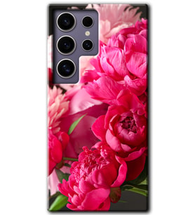 Galaxy S24 Ultra Kılıf HD Desen Baskılı Kılıf - Kırmızı Beyaz Gül