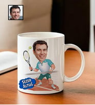 İsme Özel Karikatürlü Tenis Temalı Kupa Bardak