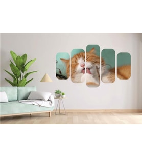 Md68 5 Parça Uv Baskılı Mdf Tablo