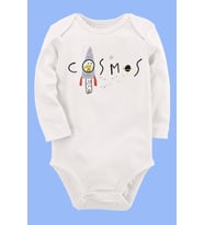 Organik Baskılı Pamuklu Unisex Bebek Body UZUNE170