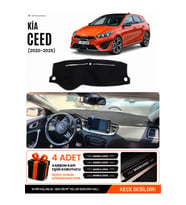 KİA CEED (2020-2025) Uyumlu Torpido Örtüsü Torpido Kılıfı - Siyah
