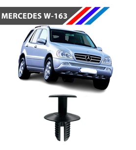 Mercedes W163 M Class Davlumbaz Klipsi 25 Adetli Paket