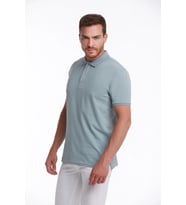 Hatemoğlu Mavi Regular Fit %100 Pamuk Polo Yaka Tişört