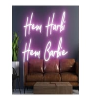 Hem Harbi Hem Barbie Yazılı Neon Tabela