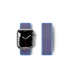 Apple Watch 42mm Hasırlı Cırtcırtlı Kordon - Mor