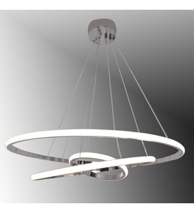 TT300-3 KR TT Aydınlatma Halka 3 lü Krom Kaplama Led Avize (Beyaz)