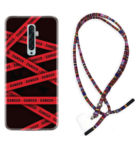 Oppo Reno 2Z 4 Lite 4 Pro 5 6 7 A31 Kılıf Boyun Asklı Rasta Silikon Danger 1372