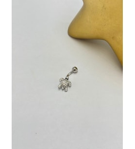 Kaplumbağa Göbek Piercing (Çelik)