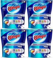 Bingo Akıllı Kapsül Pro Bulaşık Makinesi Deterjanı Tableti 320 Adet Limon Kokulu (4PK*80)