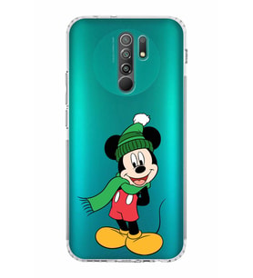 Xiaomi Redmi 9  Kamera Korumalı Kapak Mickey Mouse Tasarımlı Şeffaf  Kılıf