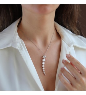 Su Yolu Sky Diamond Gümüş Kolye