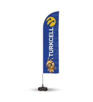 Turkcell Reklam Yönlendirme ve Tanıtım Yelken Bayragı Mavi
