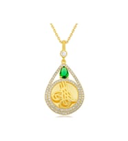 Gümüş Gold Kaplama Damla Tuğralı Kadın Kolye CSR2185081