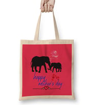 Elephant HAppy Mothers Day 2021 Bez Çanta Uzun Saplı
