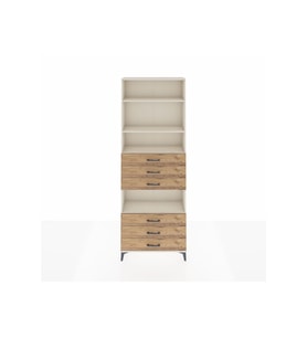 Arges Dolap 4 Raflı 6 Çekmeceli 88x30x243 Aytaşı-Çam