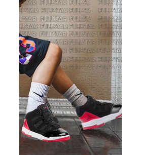 Nike Jordan Max Aura Boys Shoes Leather Hakiki Deri Bilekli Çocuk Spor Ayakkabı Siyah
