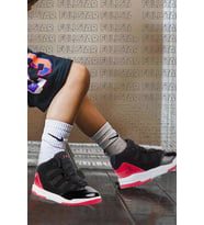 Nike Jordan Max Aura Boys Shoes Leather Hakiki Deri Bilekli Çocuk Spor Ayakkabı Siyah