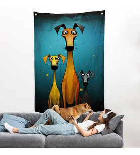 Çılğın Köpek Ailesi Duvar Örtüsü-7687