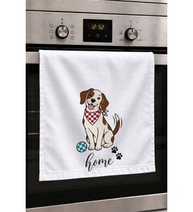 Valerine Life El Kurulama Havlusu 30x50cm Mutfak, Fırın için Pamuklu Emici Fularlı Dost