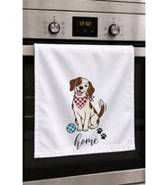 Valerine Life El Kurulama Havlusu 30x50cm Mutfak, Fırın için Pamuklu Emici Fularlı Dost
