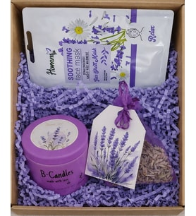 B_candles Hediye seti lavanta kokulu mum seti Mor paket küçük