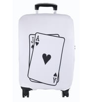 (My#89 Black Jack) VALİZ İÇİN KILIF (Beyaz)