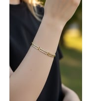 Xuping Gold Luna Twin Işıltı Taşlı Bileklik - 26xpb22