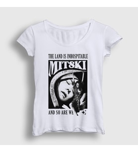Presmono Kadın Beyaz Inhospitable Müzik Mitski T-Shirt 543473tt