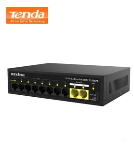 Tenda S110GPC 8 Port Poe 10/100 2 Port Gigabit Uplink Yönetilemez 65W Poe Switch