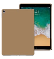 Apple iPad Pro 10,5 / iPad Air 3 Nesil 10,5 inç Rubber Yıkanabilir Silikon Kılıf (Gold)