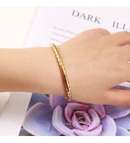 Chavin Gold Kelepçe Dizayn Çelik Bayan Bileklik ev08sr