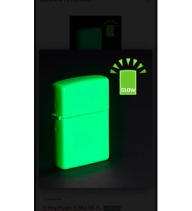 ZIPPO ÇAKMAK -49193GLOW 5 NUMARA