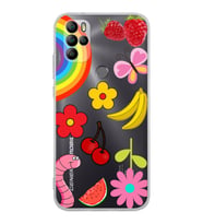 PrintiFy GM 21 Pro New Edition ile Uyumlu 1mm Slim Fit Water Color 5 Baskılı Silikon Şeffaf Kılıf