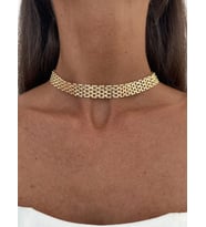 Özel Seri Gold Hasır Choker Kolye