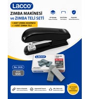 Lacco 24/6 Zımba Makinesi ve Zımba Teli Seti 1 Zımba Makinesi 1 Kutu 24/6 Zımba Teli Dayanıklı Metal Mekanizma