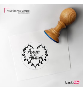 Kişiye Özel Kitap Damgası Kitap Mührü Kaşe Kitap Mühür Özel Damga 226