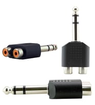 Ayt 6.3 mm Stereo Erkek 2 Rcd Dişi Jack 6.3 mm Kalın Mikrofon Girişini Renkli Rca Çıkışına Çevirici Dönüştürücü
