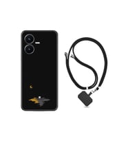 Vivo Y22s Kılıf Ipli Boyun Askılı Desenli Silikon Ay Ve Kedi 1683