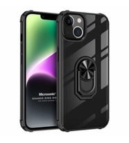 Microsonic Apple iPhone 14 Plus Kılıf Grande Clear Ring Holder Siyah