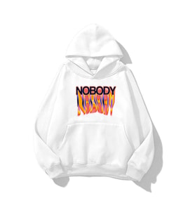 Trendiz Unisex Nobody Sweatshirt Beyaz