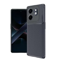 İnfinix Smart 9 Kılıf Auto Focus Karbon Kapak - Lacivert