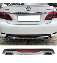 Toyota Corolla Gri Difüzör Difizör Kare Egzoz Görünüm Reflektörlü