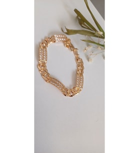ÇELİK BİLEKLİK XUPİNG ALTIN KAPLAMA DORİKA 14 AYAR GOLD RENK GARANTİLİ KUYUMCU MODEL 18 CM