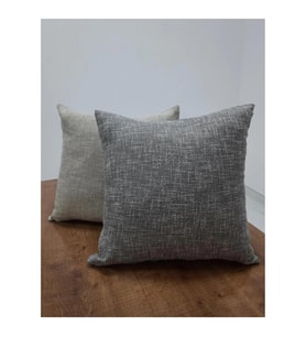 Degrade Keten Kumaş Gri/bej Kırlent 45*45 Cm Ikili - 664