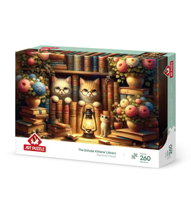 Art Puzzle Bilge Kediler Kitaplığı 260 Parça Puzzle