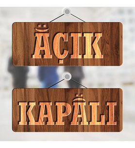 Açık & Kapalı Kapı Levhası