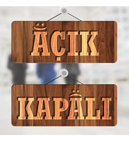 Açık & Kapalı Kapı Levhası