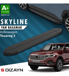 S-Dizayn VW Touareg 3 Skyline Siyah Yan Basamak 193 Cm 2018 Üzeri A+ Kalite